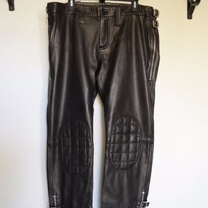 Shearling Moto Pants